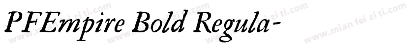 PFEmpire Bold Regula字体转换